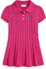 Ralph Lauren Cable Knit Cotton Dress, Infant