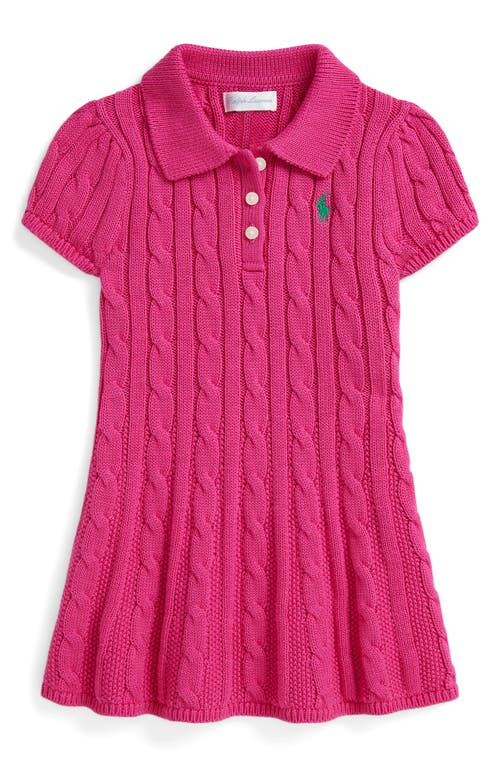 Ralph Lauren Baby Girls Classic Cable Day Dress In Pink