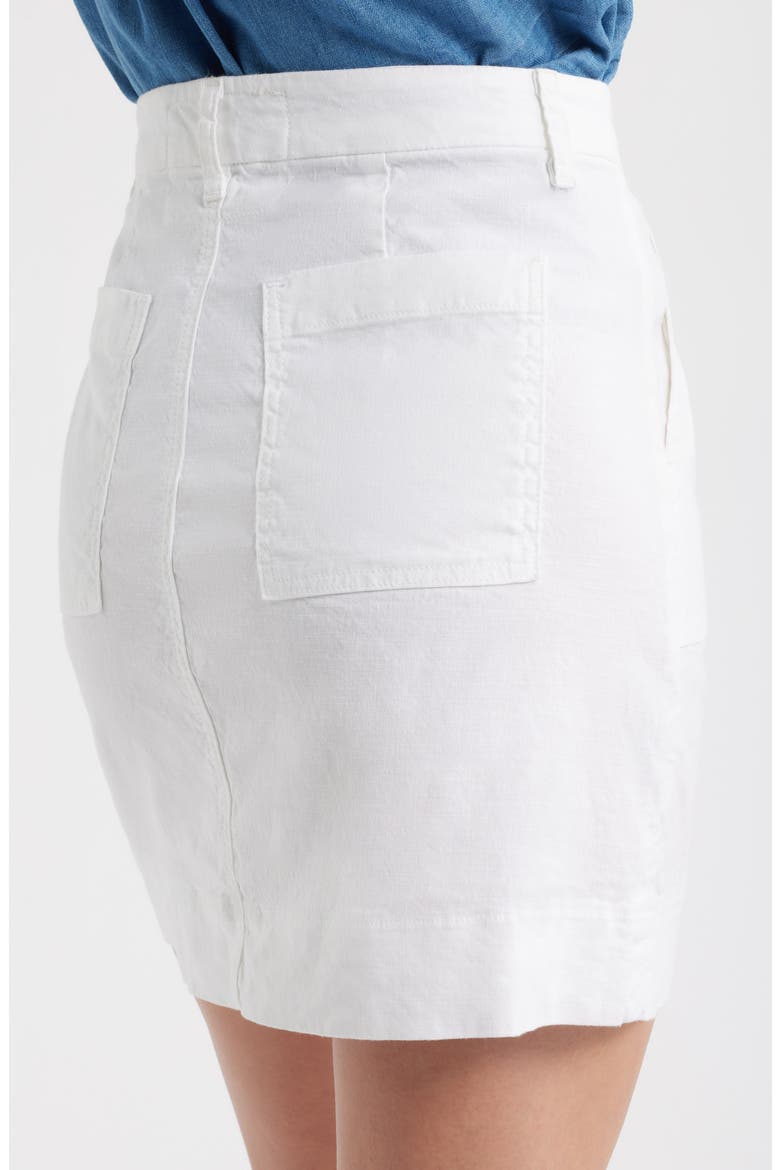 Jameson Cotton & Linen Utility Skirt, Alternate, color, WHITE PREFORMANCE LINEN