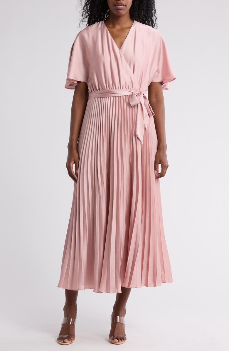 SANDRA DARREN Pleated Midi Dress, Main, color, 
