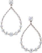 Nordstrom Graduated Cubic Zirconia Frontal Hoop Earrings