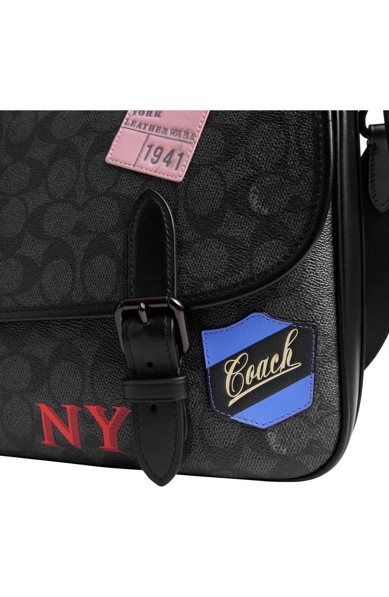 COACH HItch Patch Embellished Signature Coated Canvas Messenger Bag, Alternate, color,