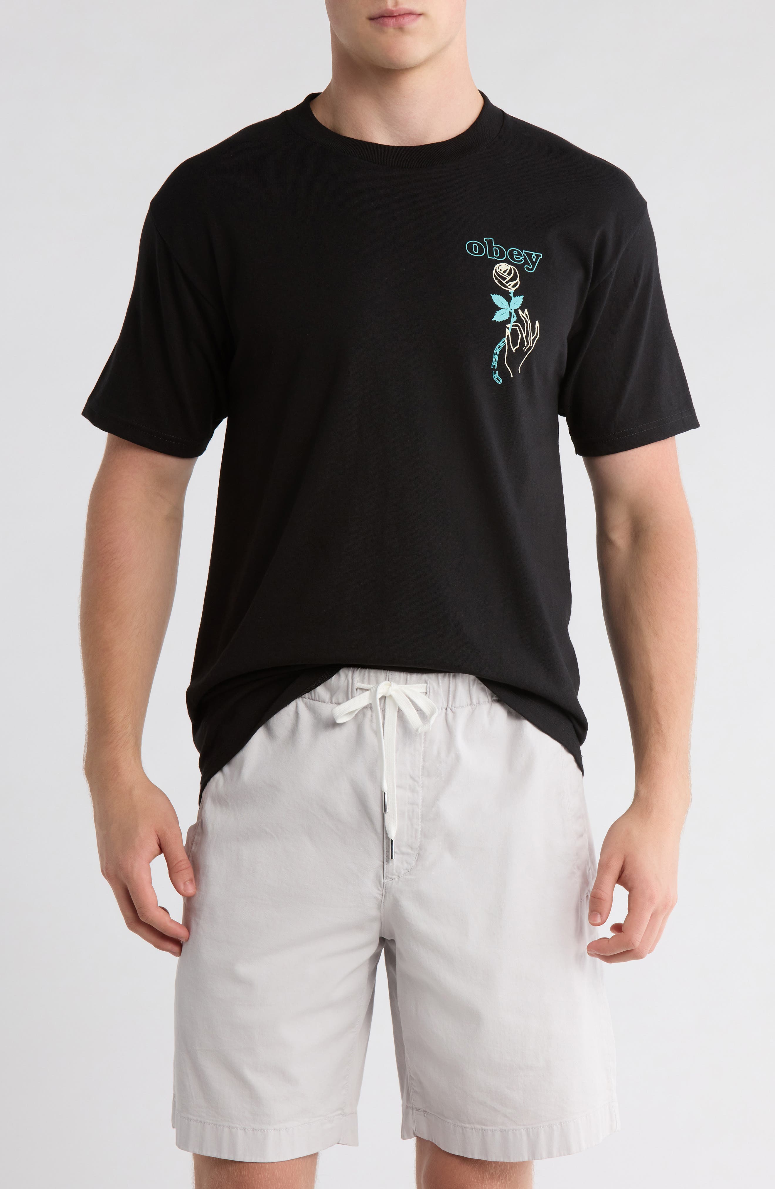 Obey Spring Forth Cotton Graphic T-Shirt