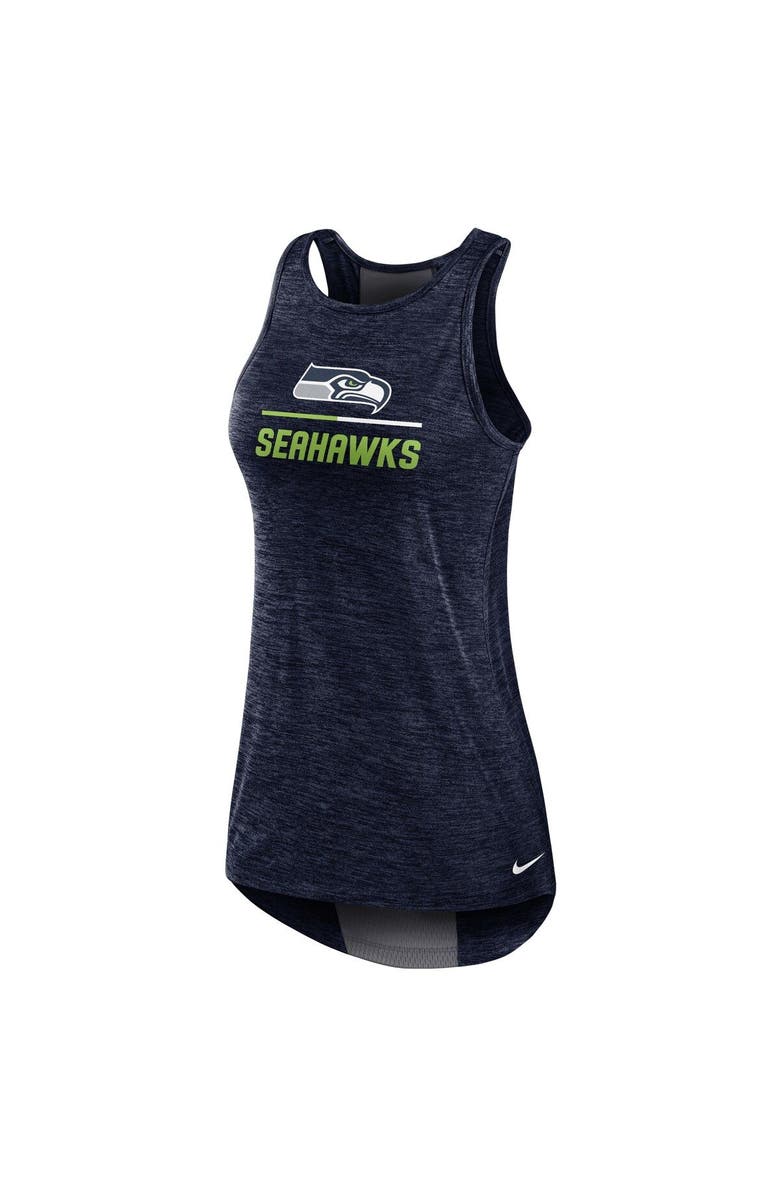 Nike Women's Nike College Navy Seattle Seahawks High Neck Performance Tank Top, Alternate, color, 