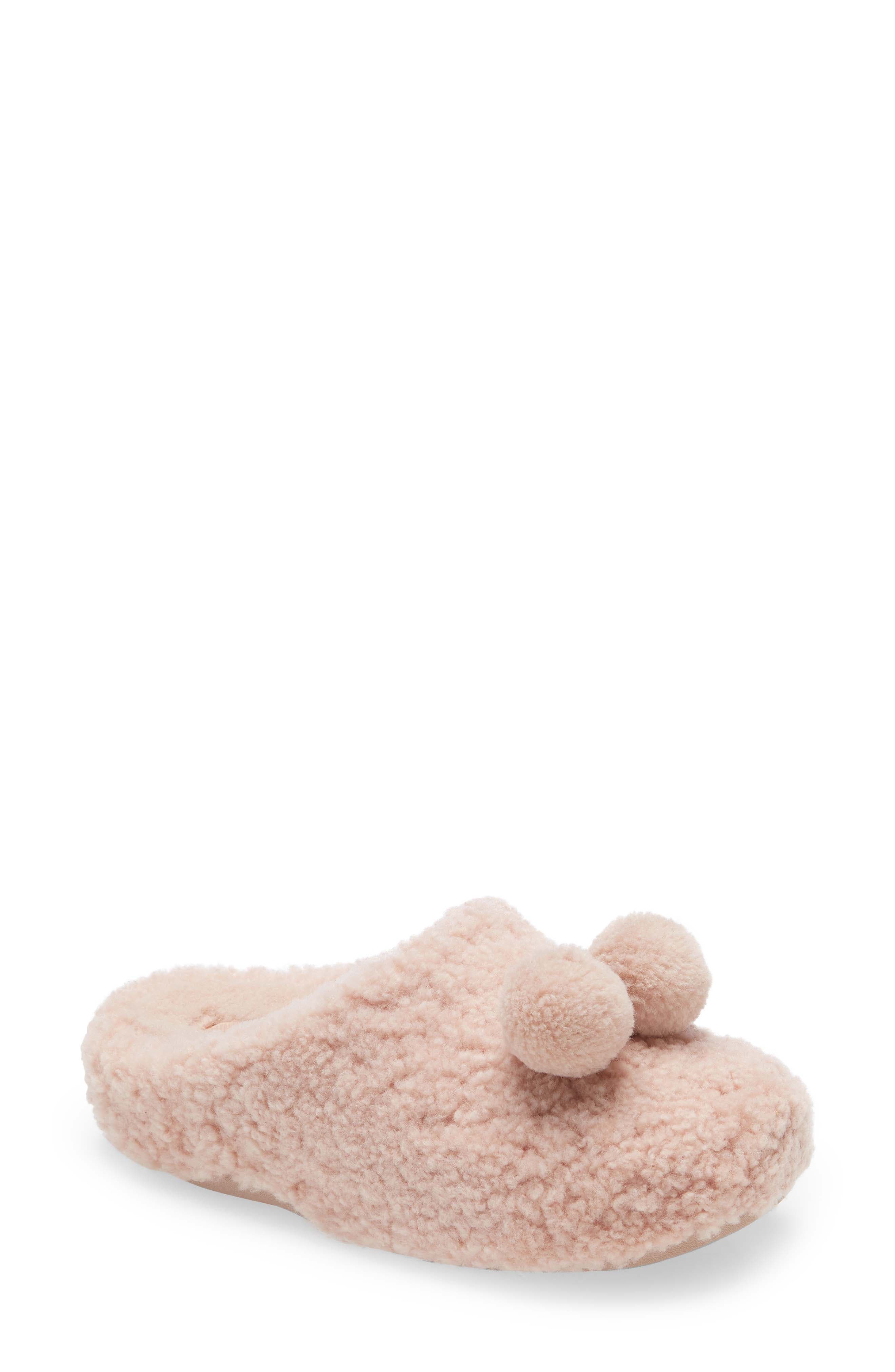 FitFlop Shuv Pom Pom Genuine Shearling Clog Slippers, Main, color, 