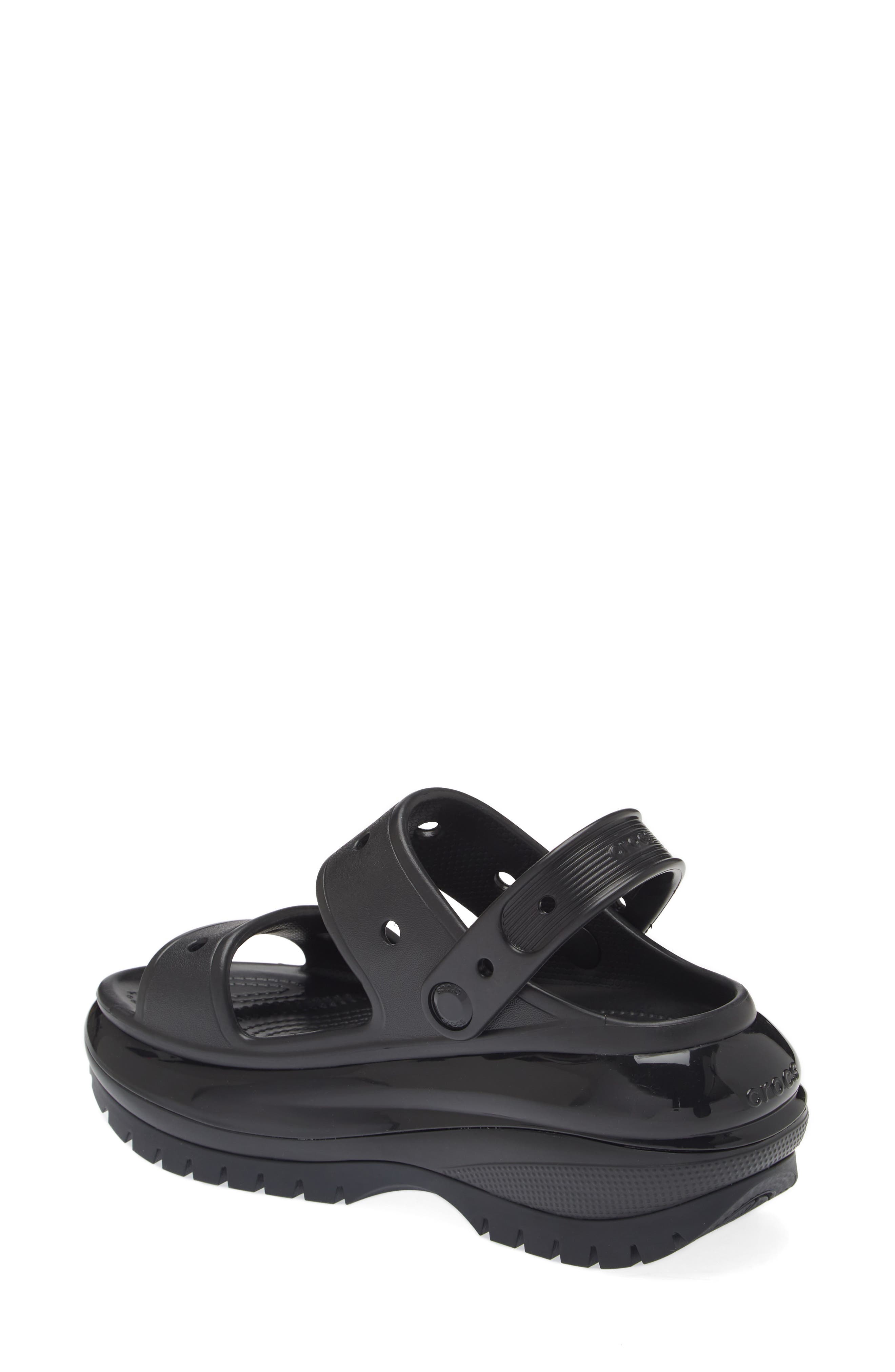 CROCS Classic Mega Crush Water Resistant Platform Sandal, Alternate, color, 