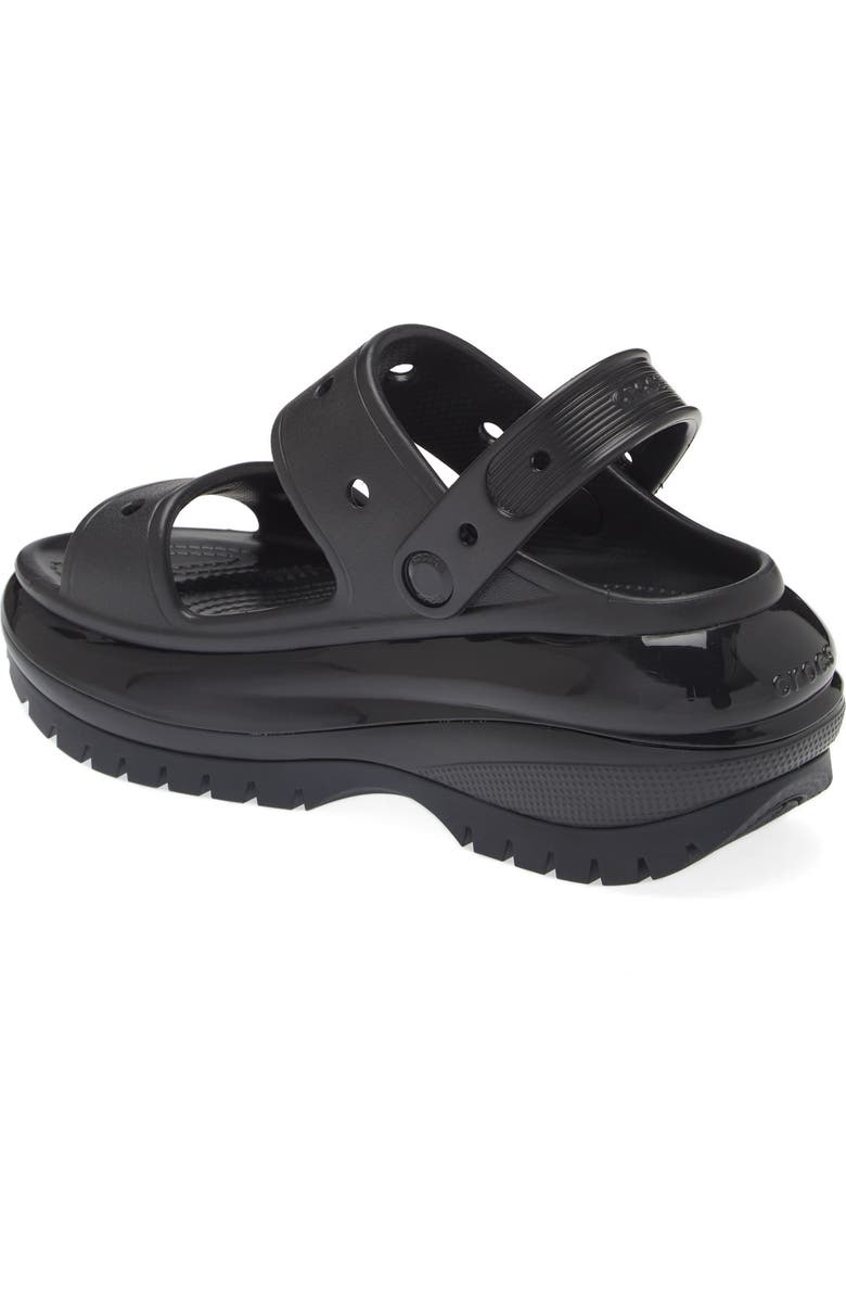 CROCS Classic Mega Crush Water Resistant Platform Sandal, Alternate, color,