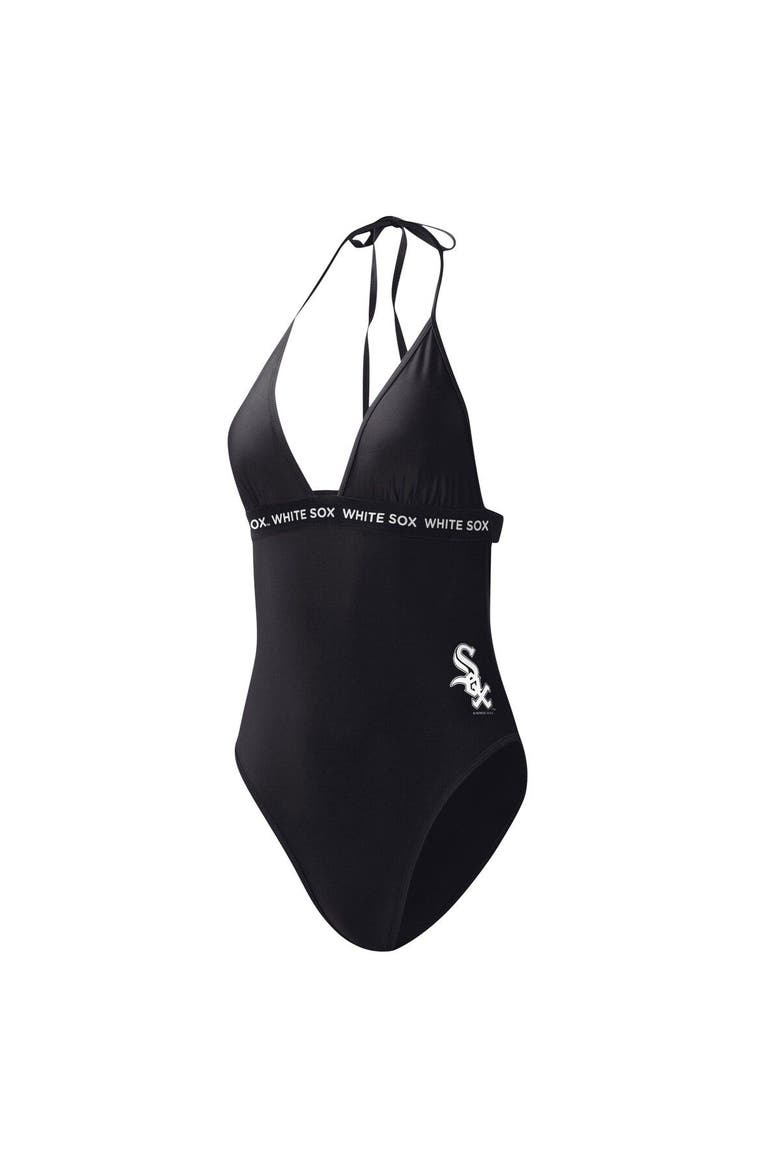 Women's G-III 4Her by Carl Banks Black Chicago White Sox Full Count One-Piece Swimsuit, Alternate, color, Black