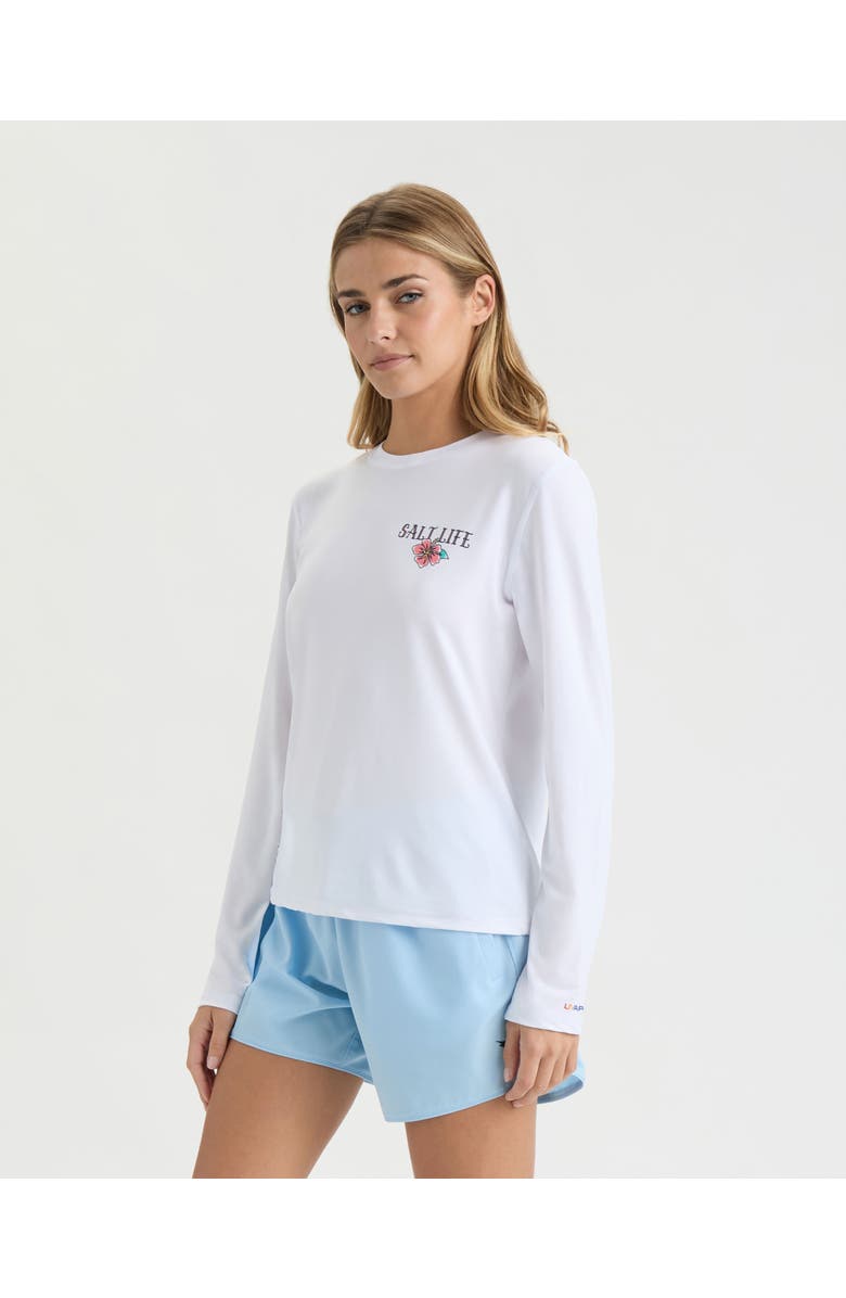 Salt Life High Flyer SLX Performance Long Sleeve Shirt, Alternate, color, White