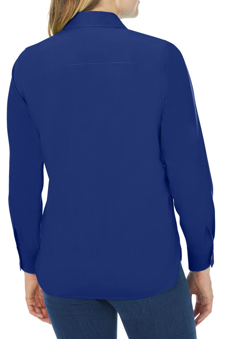 Kylie Non-Iron Button-Up Shirt, Alternate, color, GLACIAL BLUE