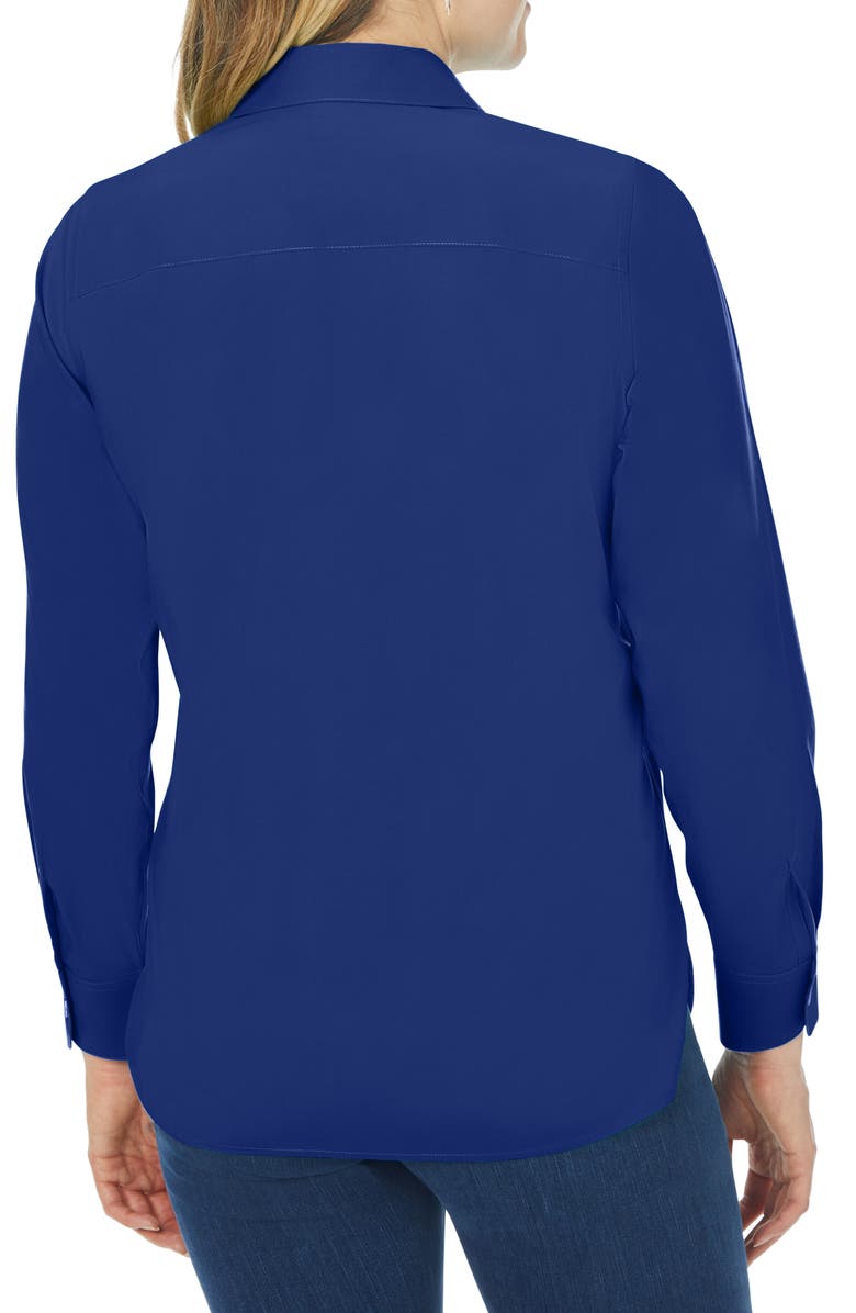 Foxcroft Kylie Non-Iron Button-Up Shirt, Alternate, color, Glacial Blue