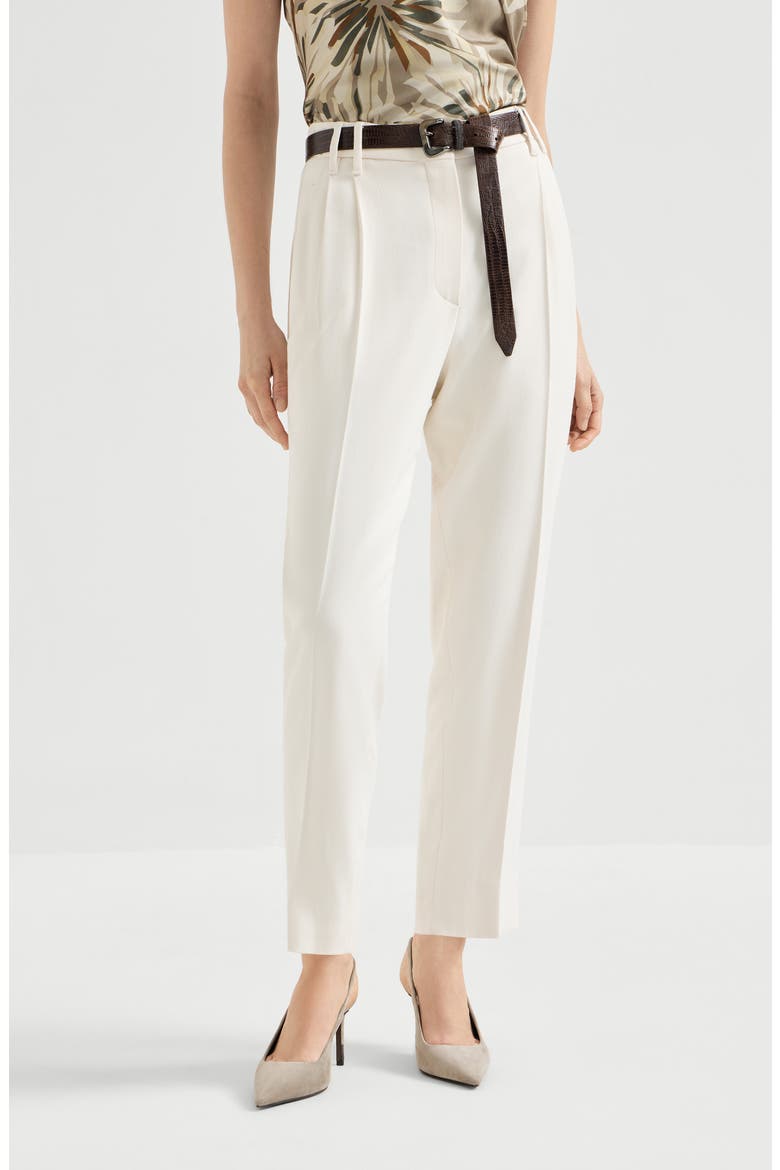 Slouchy trousers, Main, color, Milk