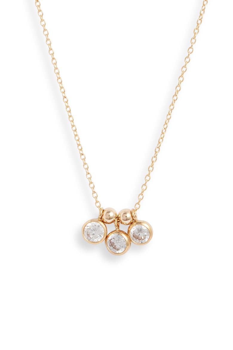 Poppy Cluster Necklace, Main, color, GOLD