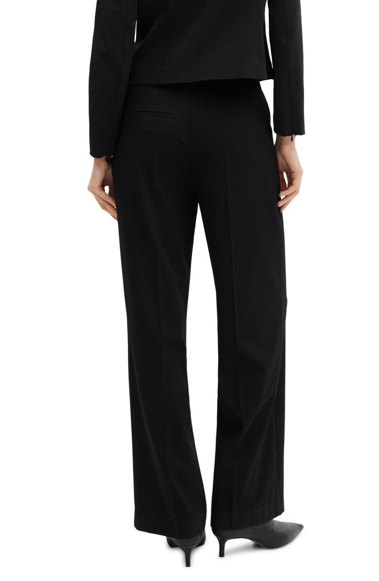 MANGO Wide Leg Flat Front Pants, Alternate, color,