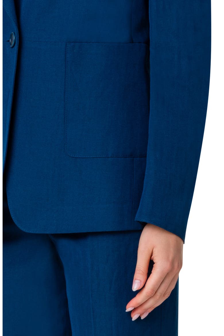 Notched Lapel One-Button Blazer, Alternate, color, INK