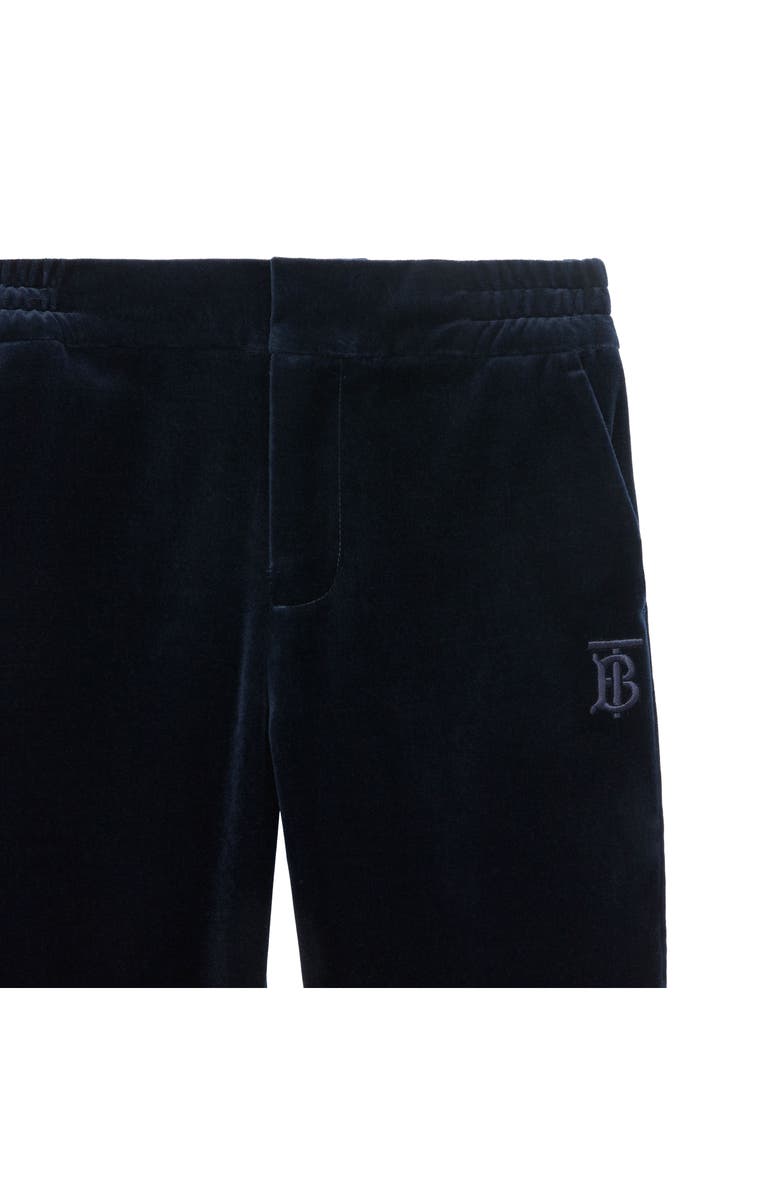 Burberry Kids' TB Monogram Velveteen Pants, Alternate, color, Dark Charcoal Blue