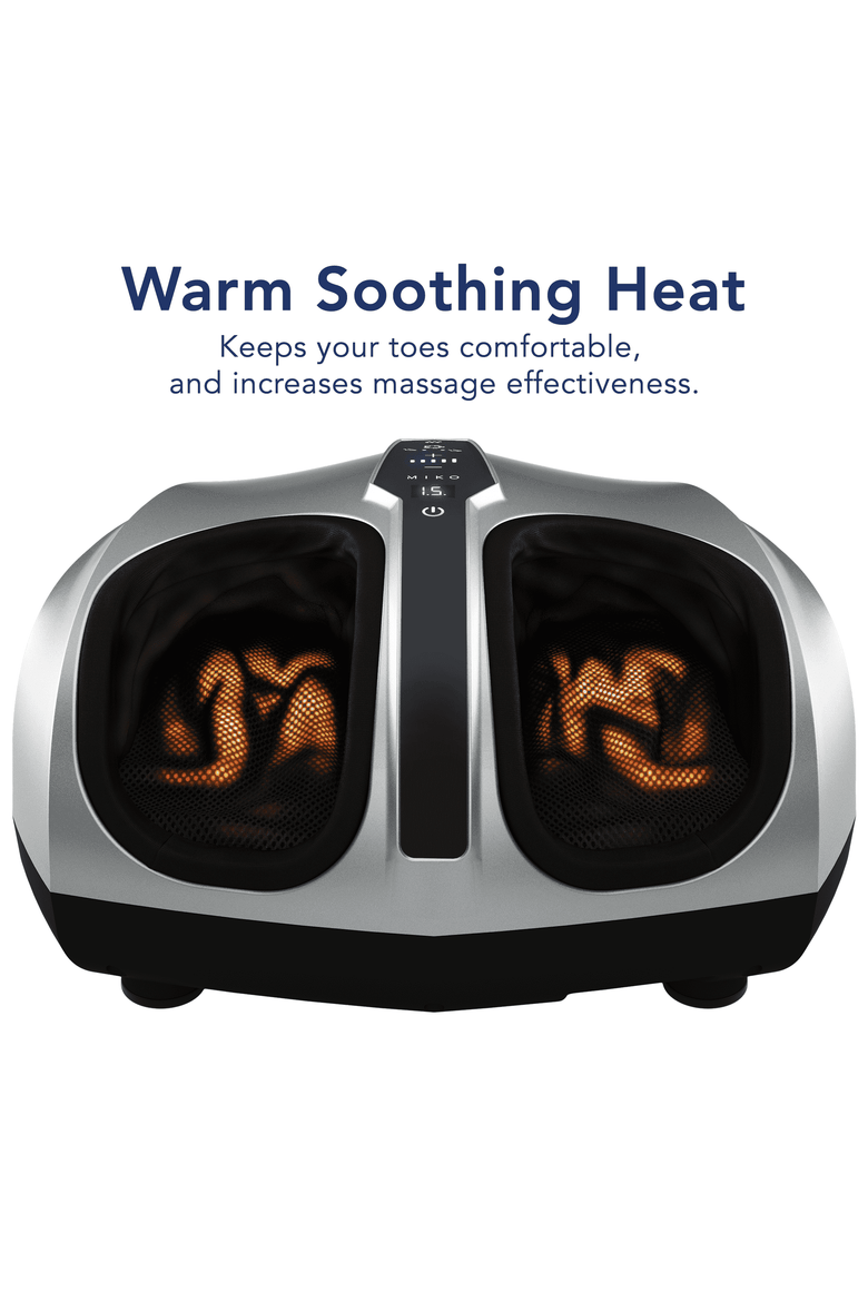 Shiatsu Foot Massager with Heat - 5 Settings, Alternate, color, Silver