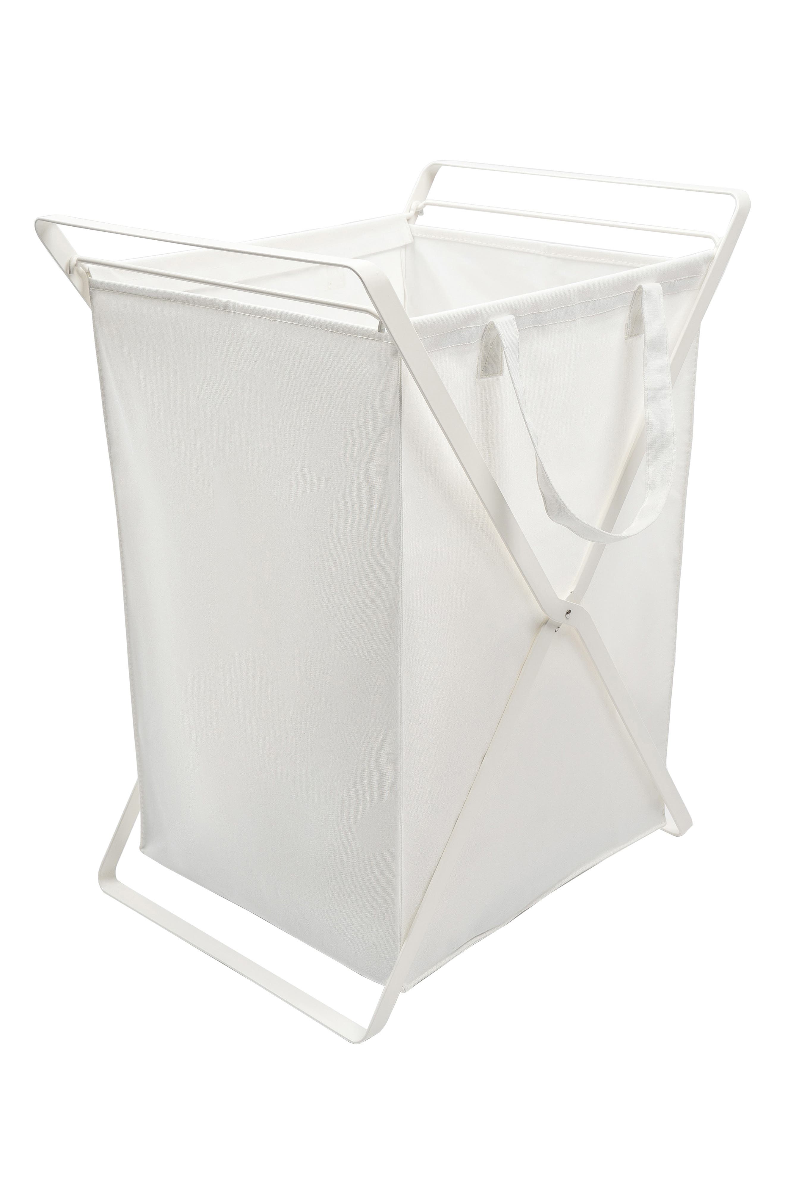 Yamazaki Laundry Hamper in White 
