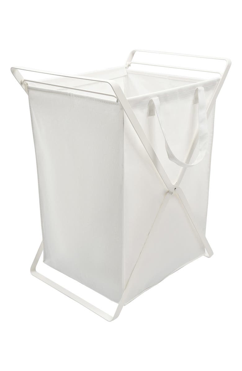 Yamazaki Laundry Hamper, Main, color, White