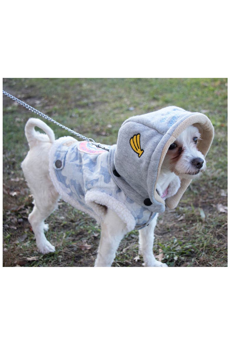 Touchdog Outlaw Designer Embellished Hooded Jacket, Alternate, color, BLUE