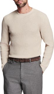 Billy Reid Martin Mini Waffle Crewneck Cotton & Cashmere Sweater