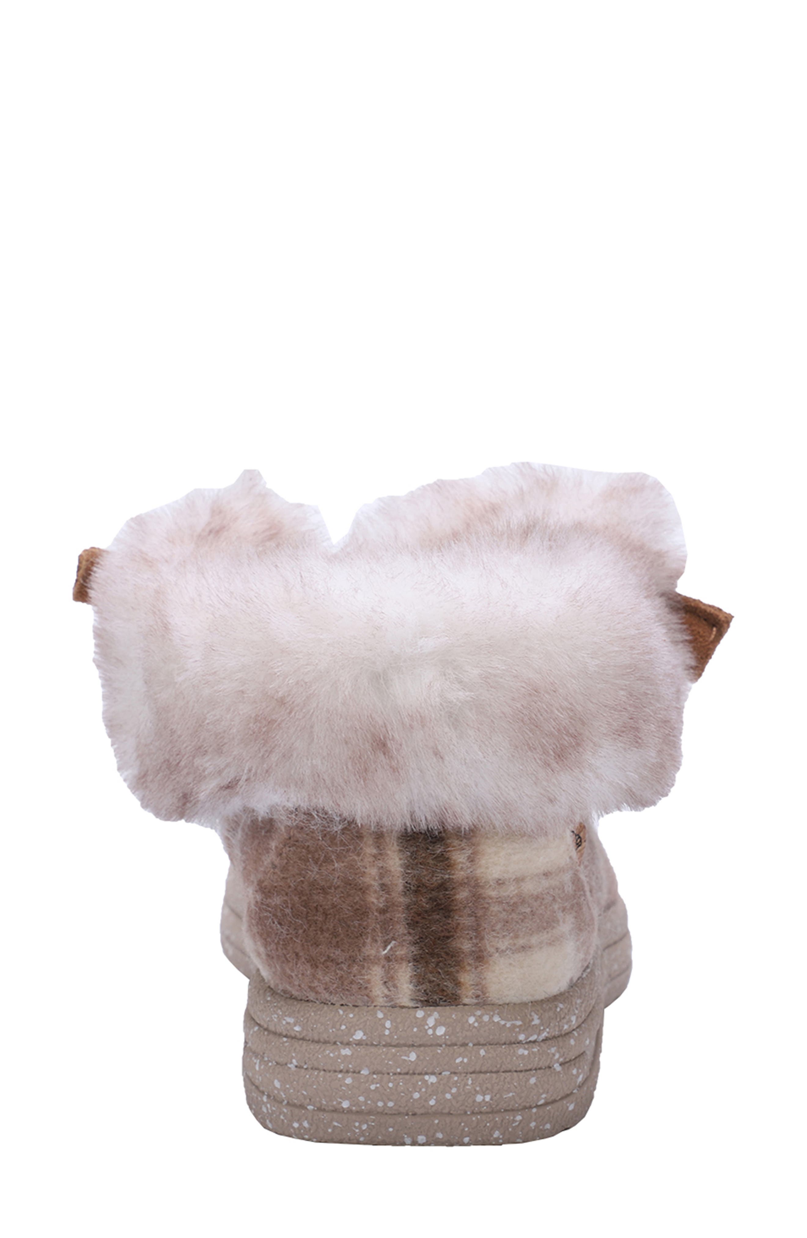 LAMO Cassidy Faux Fur Lined Boot, Alternate, color, Chestnut Plaid