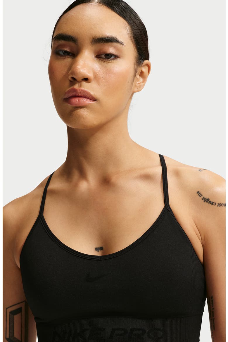 Pro Dri-FIT Seamless Sports Bra, Alternate, color, BLACK