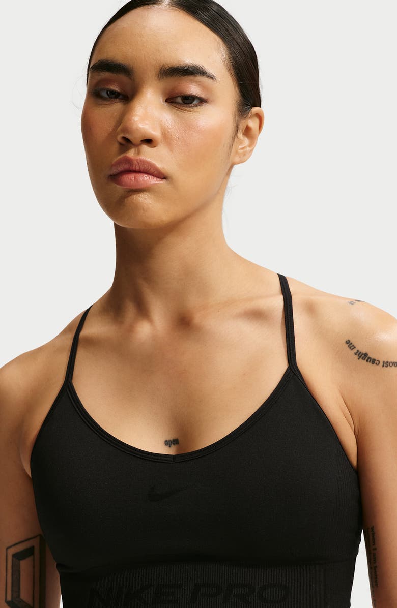 Nike Pro Dri-FIT Seamless Sports Bra, Alternate, color, Black
