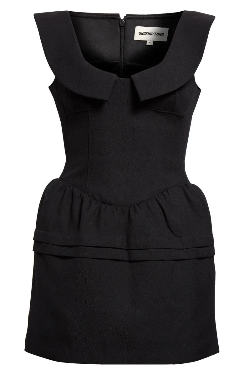 Shushu/Tong Tuck Flower Bud Wool & Silk Minidress, Alternate, color,