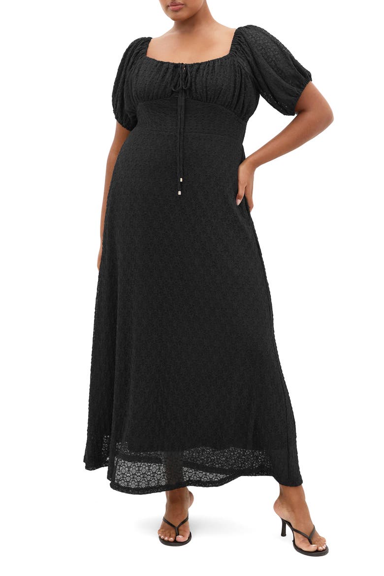 Lani Lace Maxi Dress, Main, color, BLACK