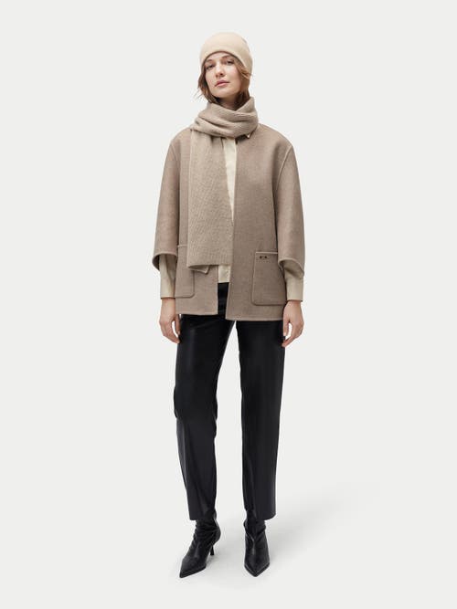 Gobi Cashmere Cashmere Rib Knit Beanie In Sand