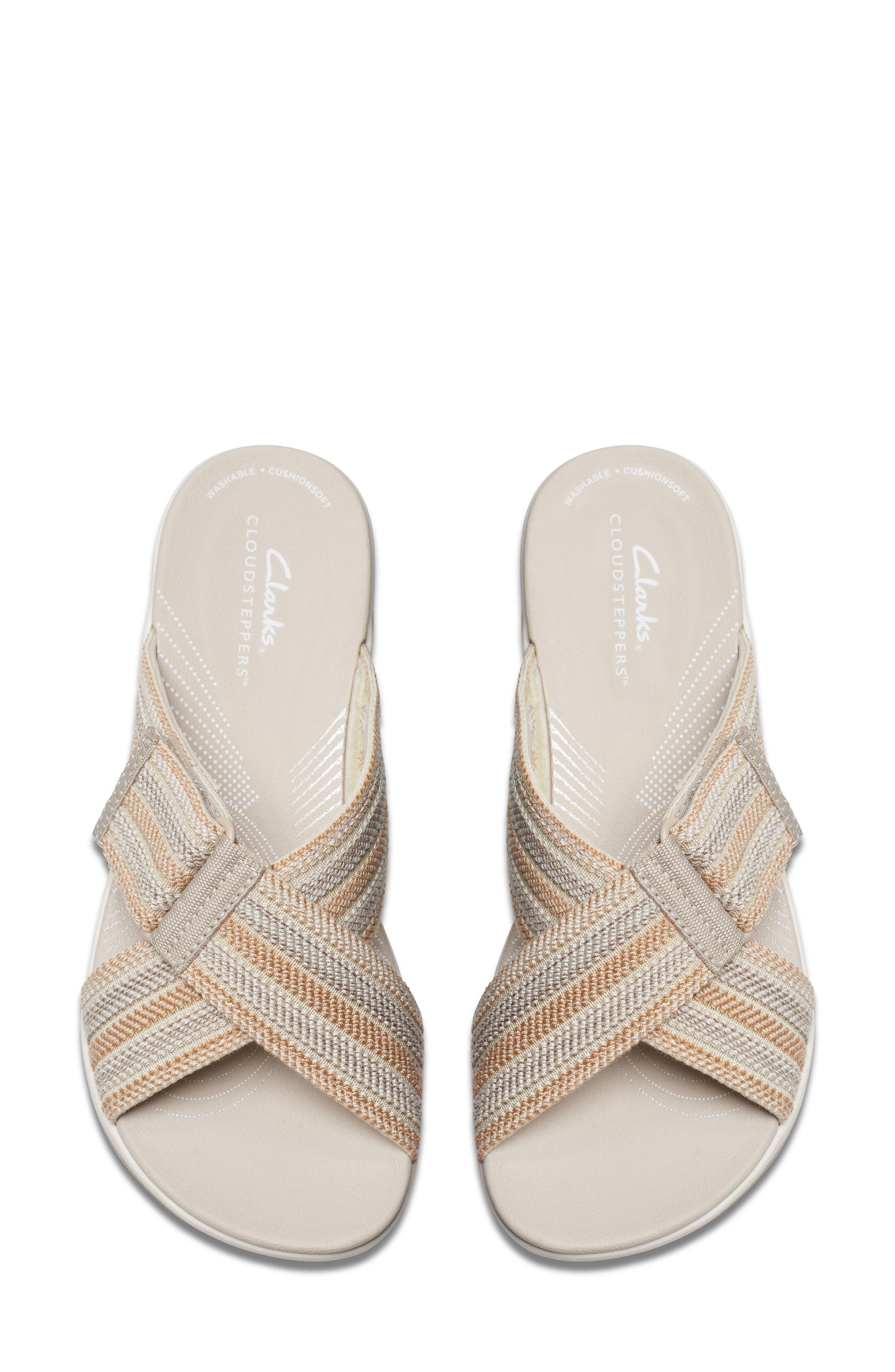 Clarks<sup>®</sup> Arla Wave Sandal, Alternate, color, Beige Combo
