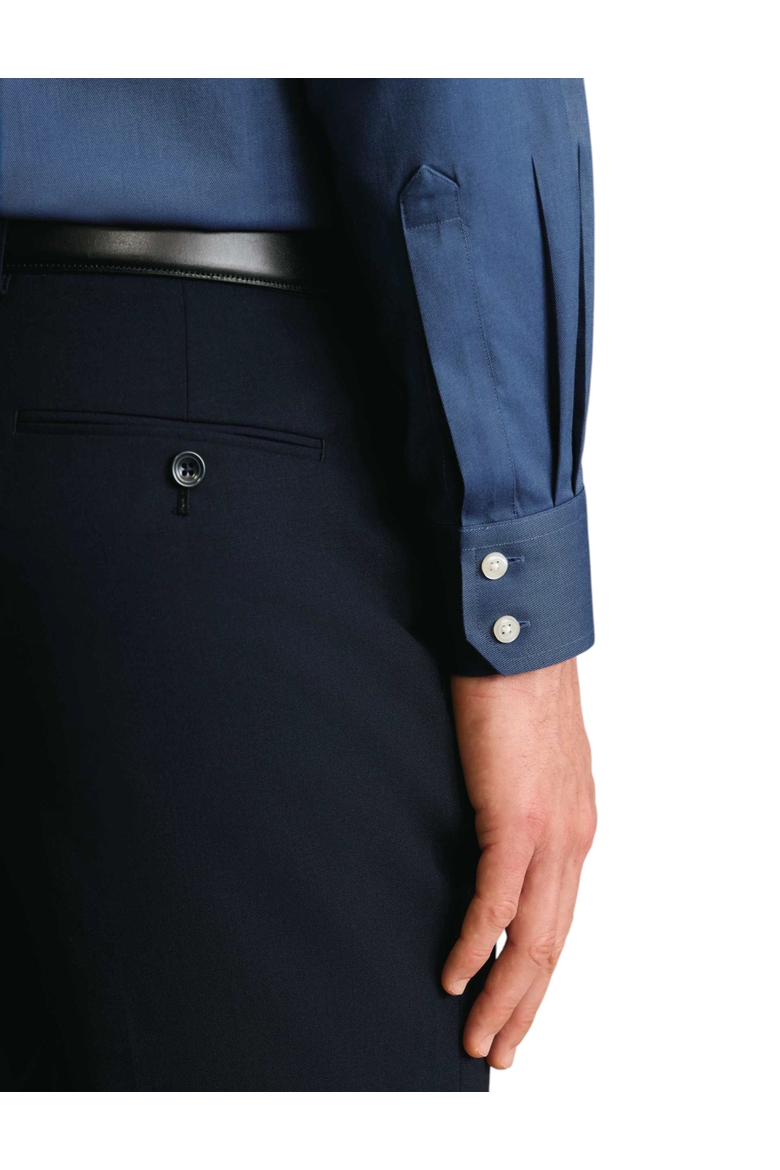 Non-Iron Twill Cutaway Collar Shirt, Alternate, color, Denim Blue