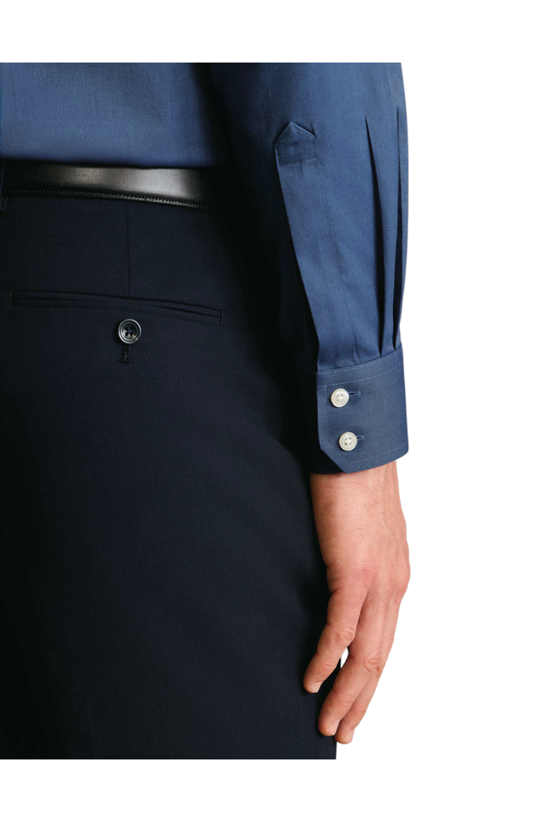 Charles Tyrwhitt Non-Iron Twill Cutaway Collar Shirt, Alternate, color, Denim Blue