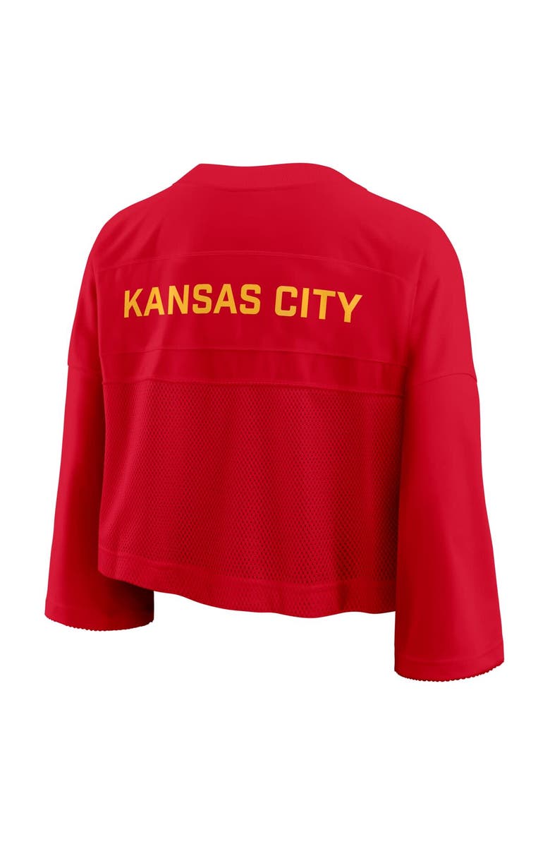 Nike Women's Nike Red Kansas City Chiefs Primetime Cropped Mesh Dri-FIT Fashion Jersey, Alternate, color, Red