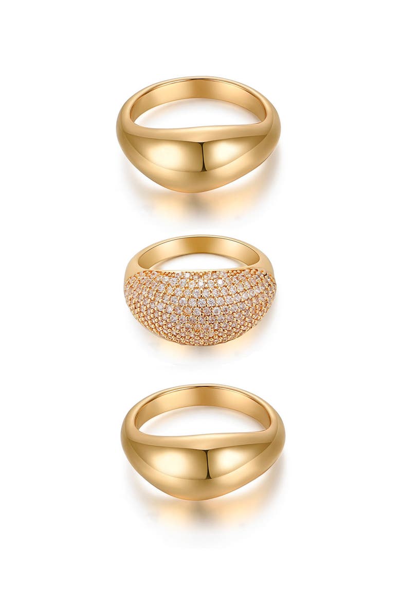 Timeless Glamour Set of 3 Rings, Main, color, GOLD
