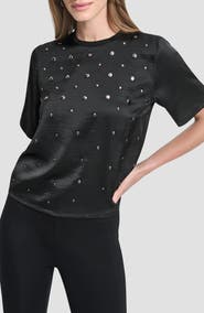 DKNY Studded Boxy Top