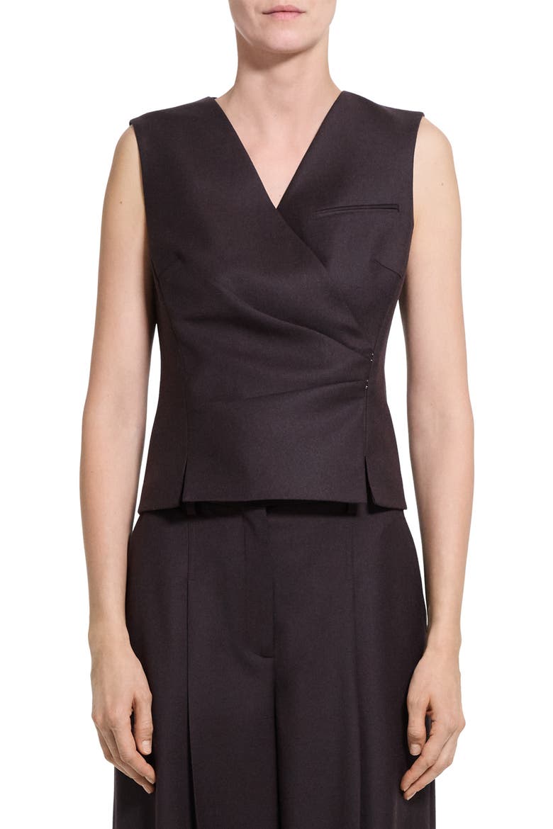 Clean Wrap Wool Vest, Main, color, CACAO - DAJ
