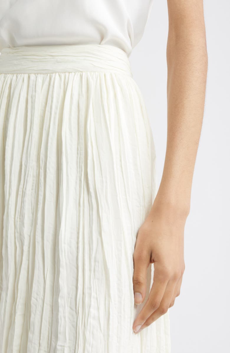 Nordstrom Crinkle A-Line Maxi Skirt, Alternate, color, Ivory Tofu