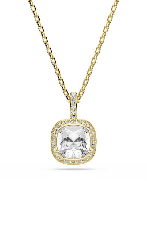Una Cushion Crystal Pendant Necklace