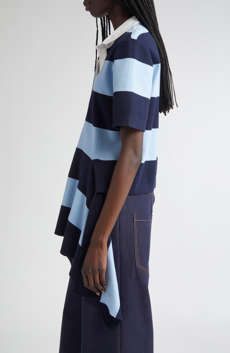 MONSE Stripe Cascade Rugby Polo, Alternate, color,