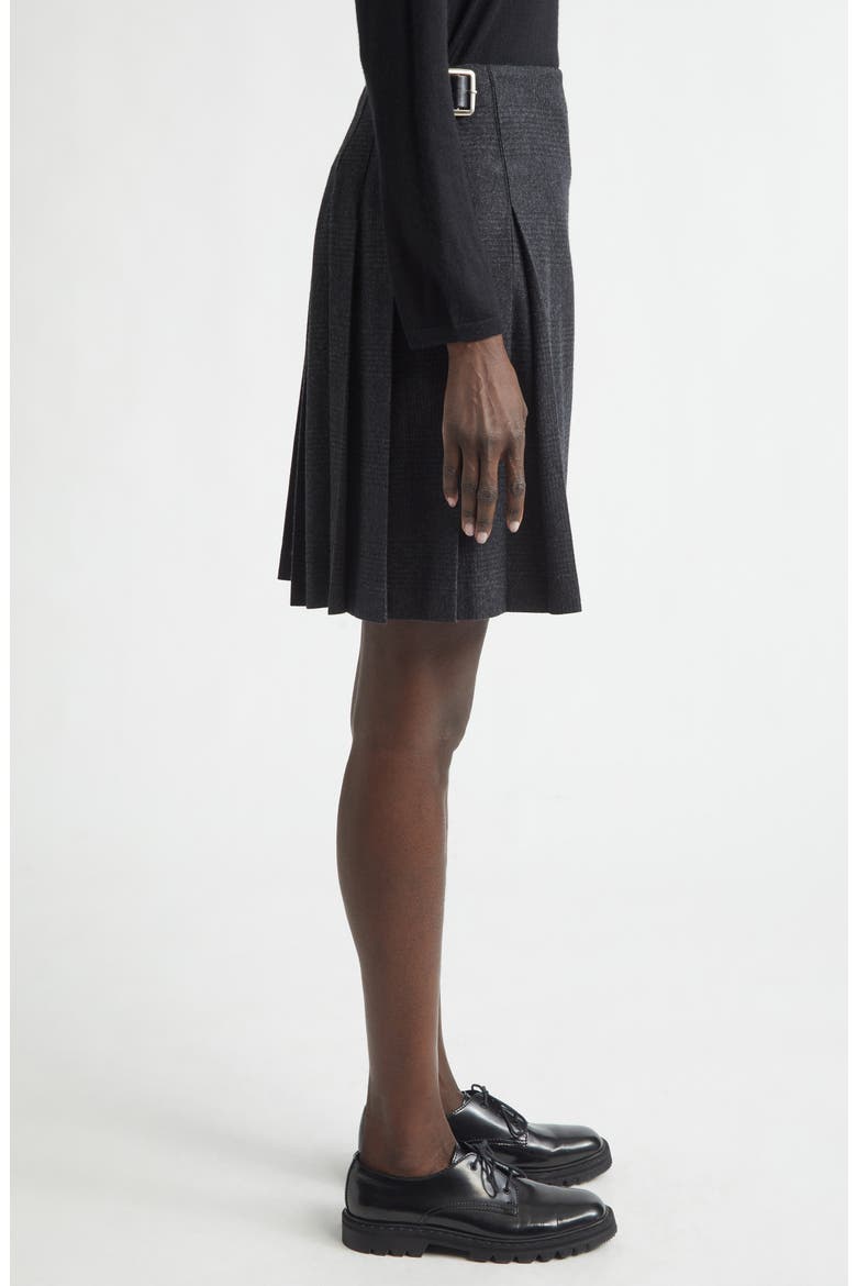 x Le Kilt Glen Plaid Wool & Cashmere Kilt, Alternate, color, CHARCOAL / GREY SHADOW CHECK