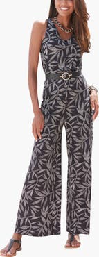 LASCANA Women's Printed Tie Back Jumpsuit