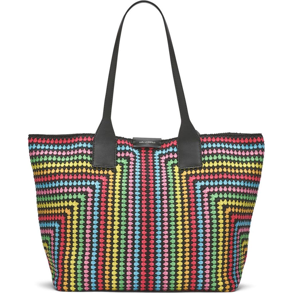 Karl Lagerfeld Paris Henriette Tote In Black Multi