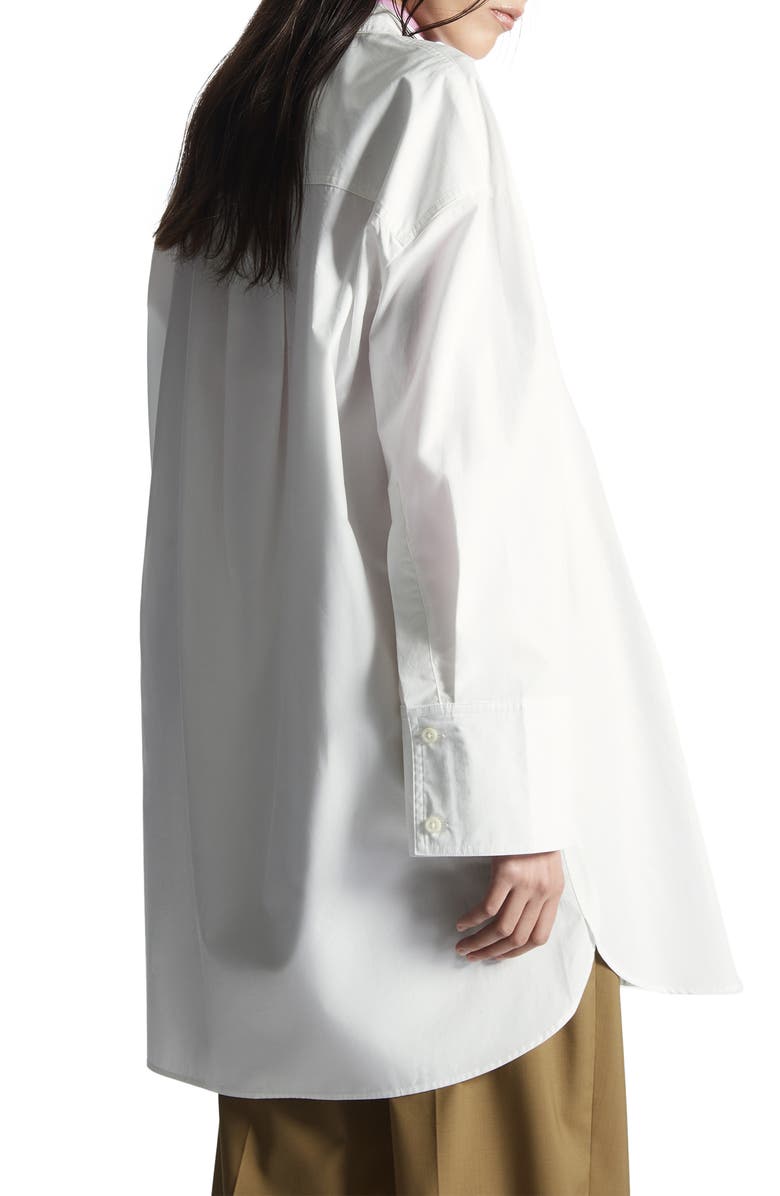COS Oversize Cotton Button-Up Shirt, Alternate, color, 