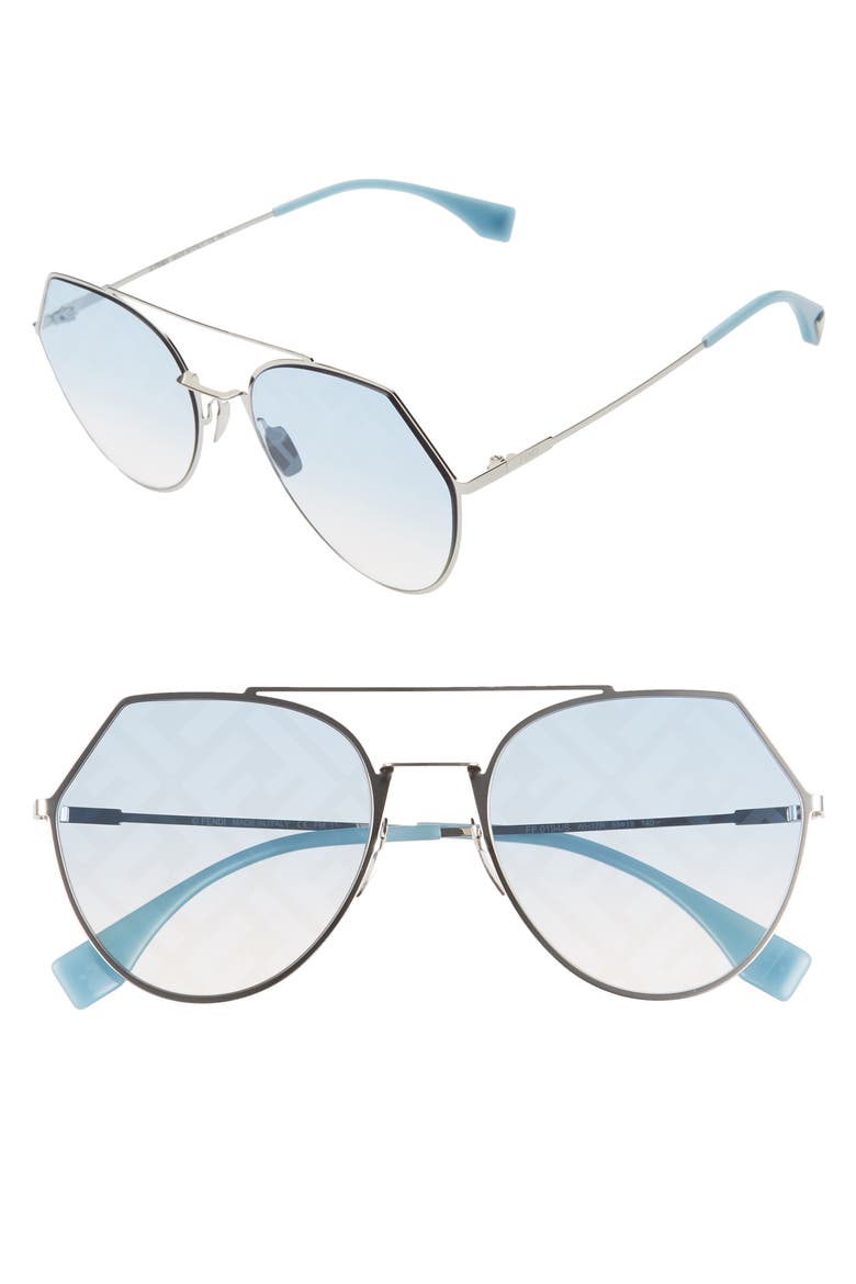 Eyeline 55mm Sunglasses, Main, color, LTBL NEMO