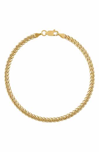 FUZION CREATIONS 14K Gold Wheat Chain Bracelet
