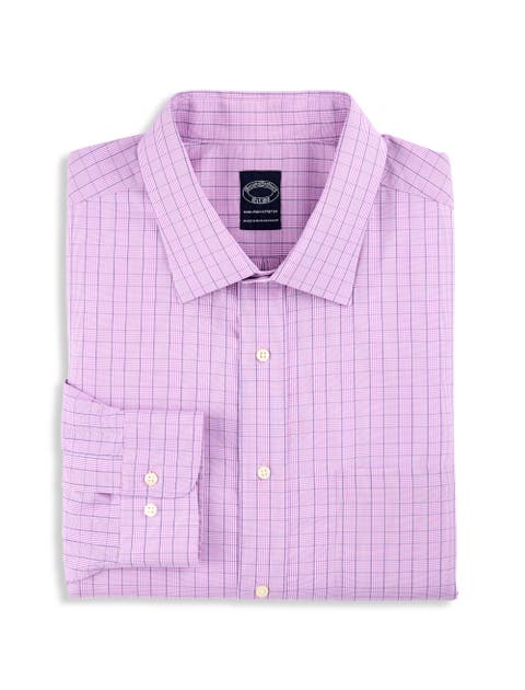 Big & Tall Non-Iron Tonal Glen Plaid Dress Shirt