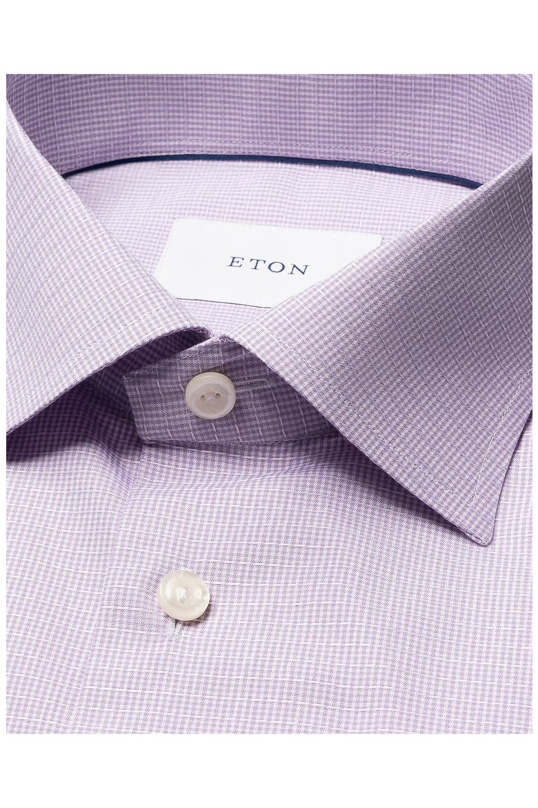Slim Fit Purple Check Cotton Dobby Dress Shirt, Alternate, color, LIGHT PURPLE