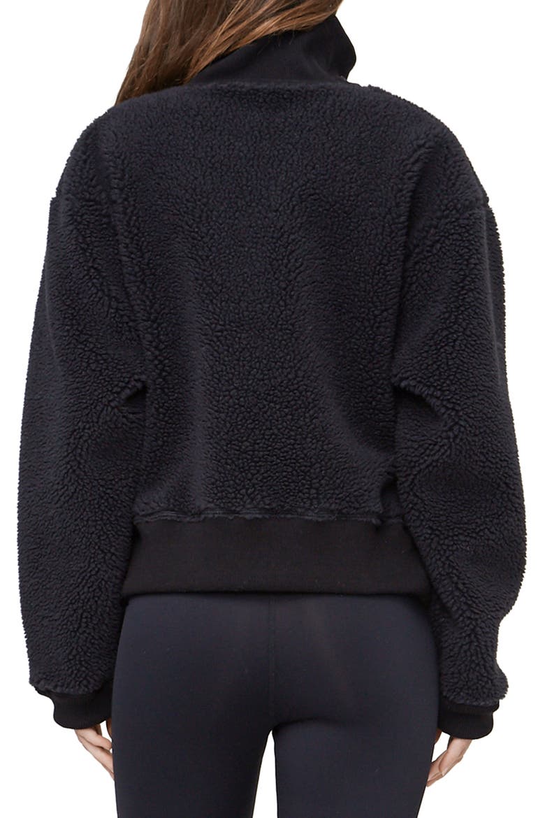 Daphne Fleece Pullover, Alternate, color, BLACK
